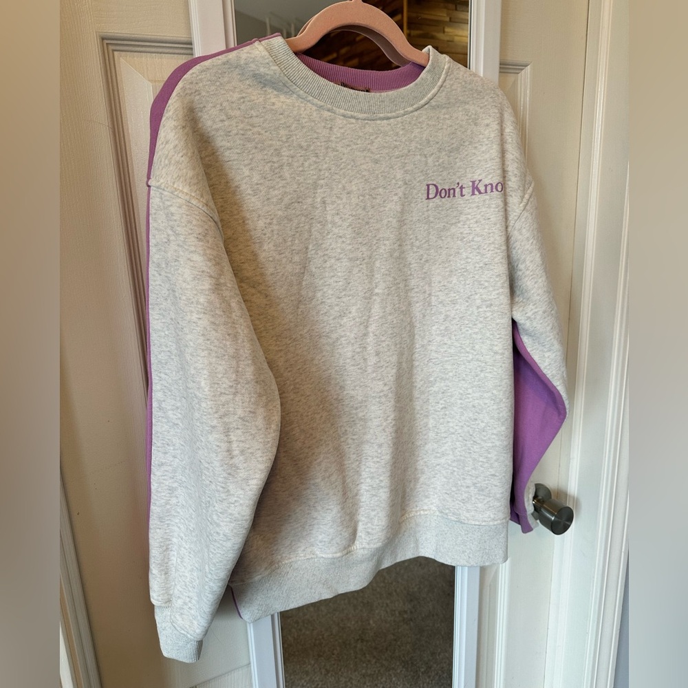 NWT🩷Bailey Rose Don’t Know, Don’t Care Crewneck XS - Picture 2 of 8